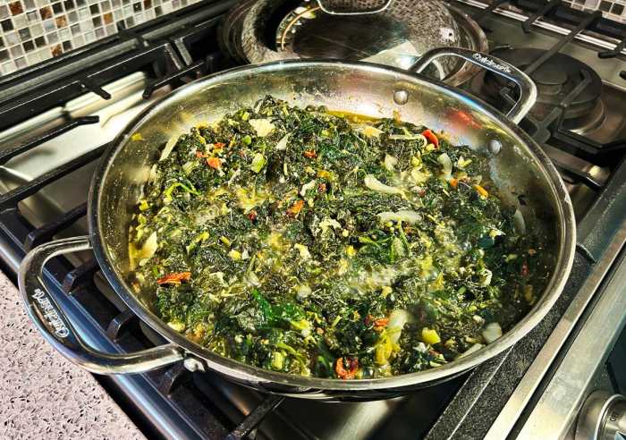 Jamaican Callaloo with Baby Spinach