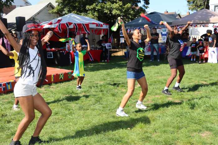 St. Peter's Dancers perform a dance routine.