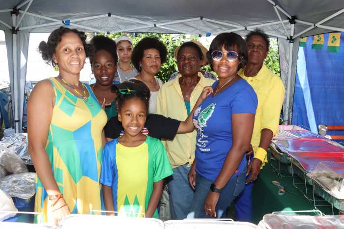 Vincentians assemble under their tent.