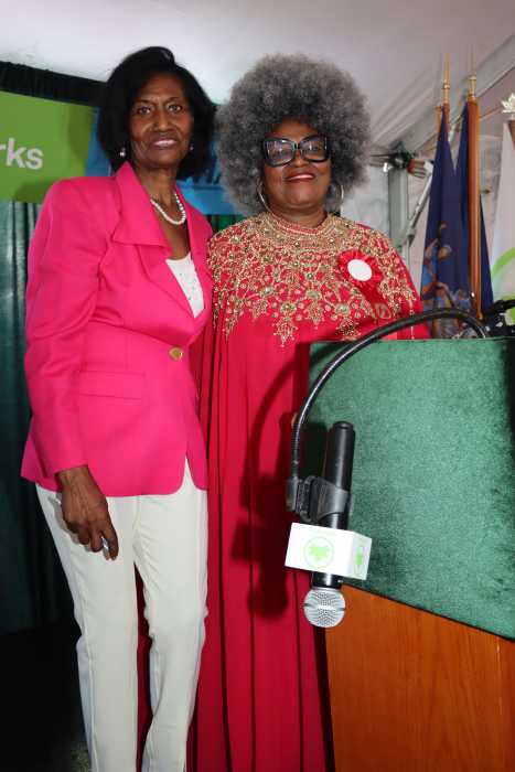 Angela Cooper, right, receives award from WIADCA Treasurer Dr. Ionie Pierce.