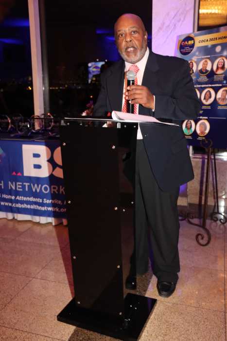 CABS' co-founder and chairman of the Board of Directors Williams Andrews addresses the gala.