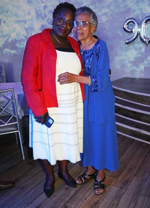 Gloria Lewis and cousin, Joanne DeShong, a registered nurse.