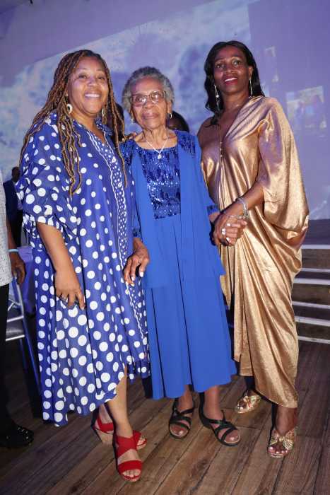 Gloria Lewis, center, her daughter, Adonna, left, and Yvonne Peters.