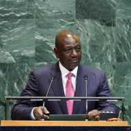 Kenya's President William Ruto addresses the 80th United Nations General Assembly (UNGA) at the U.N. headquarters in New York, U.S., Sept. 24, 2025.