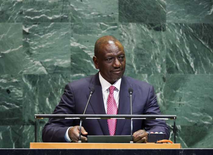 Kenya's President William Ruto addresses the 80th United Nations General Assembly (UNGA) at the U.N. headquarters in New York, U.S., Sept. 24, 2025.
