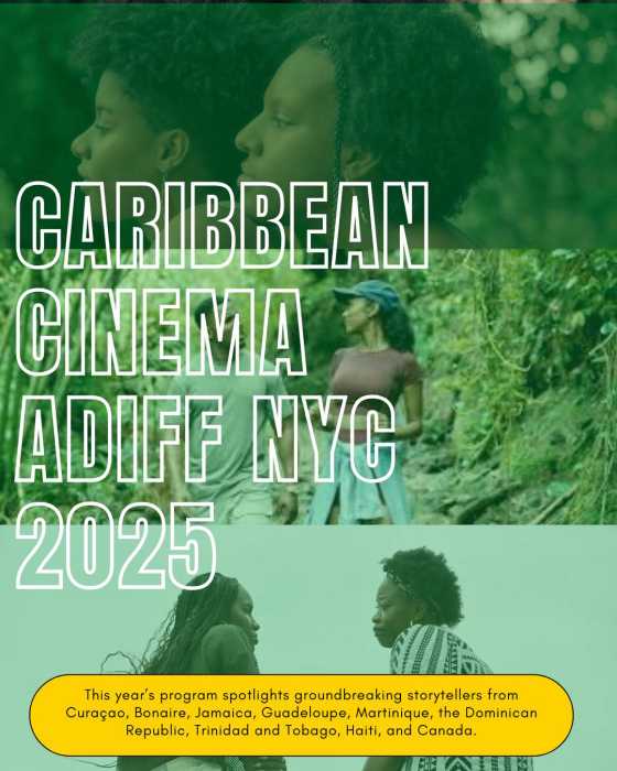 A poster highlighting Caribbean Cinema at the ADIFF NYC 2025.