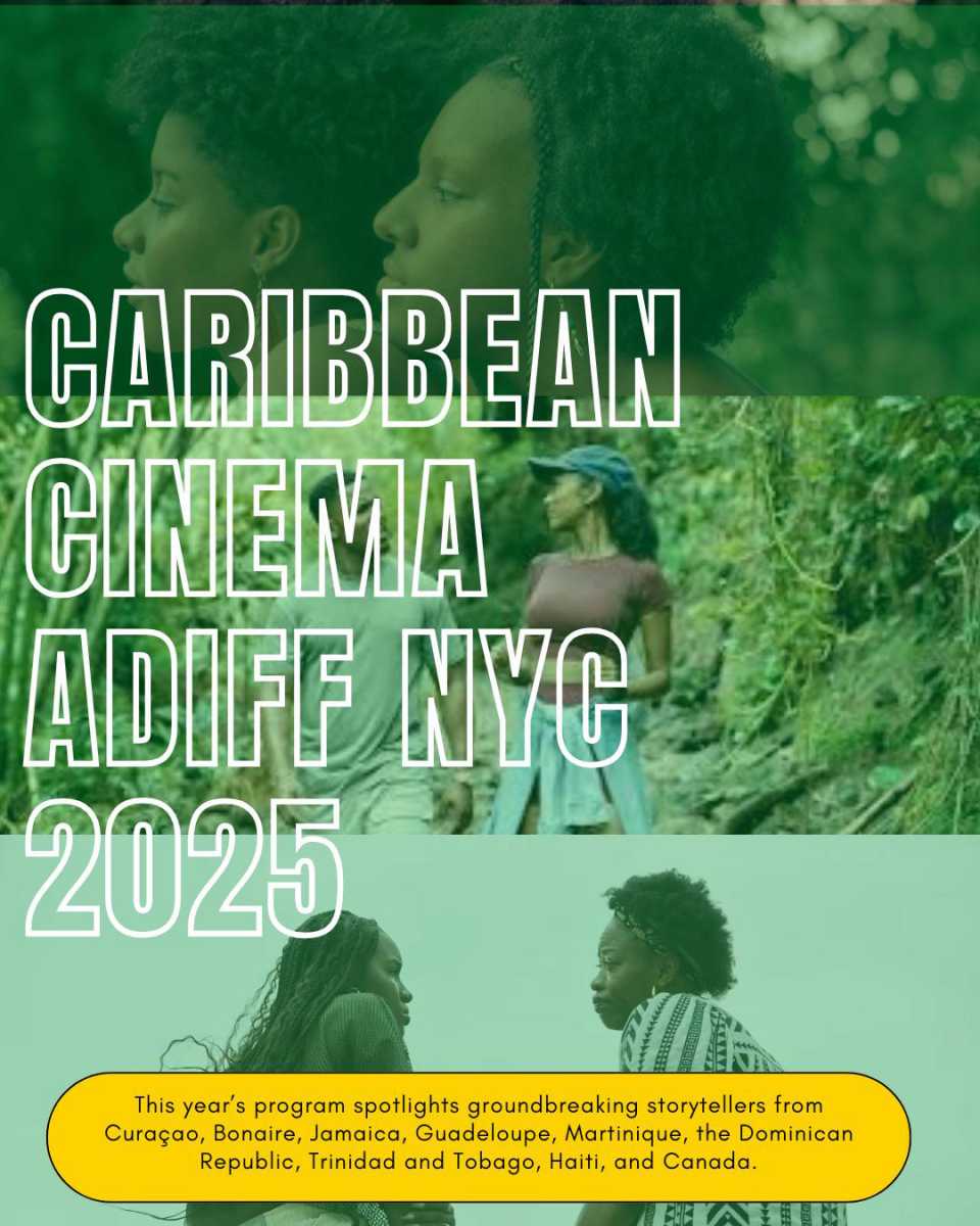 A poster highlighting Caribbean Cinema at the ADIFF NYC 2025.