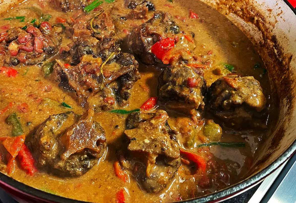 Classic Caribbean Brown Stew Oxtail recipe.