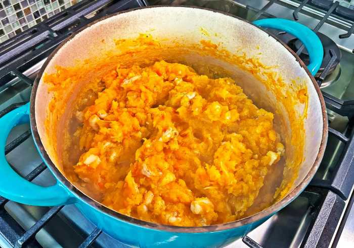 Classic Caribbean Butternut Squash With Shrimp recipe.