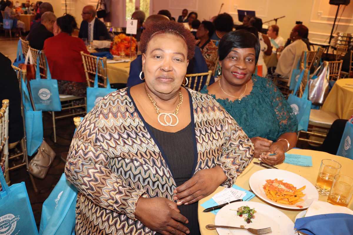 Dr. Dawn Marie Silvera, left, with friend, supporter and Jamaican compatriot Icilda Sibley at the Gala 28th Annual Vernese Weeks Scholarship Luncheon of the Bronx-Manhattan-Westchester (BMW) Chapter of the New York-based Caribbean-American Nurses Association (CANA) at Eastwood Manor in the Bronx.