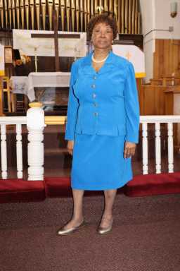 Dorothy Providence after Worship Service on Sunday at Fenimore Street United Methodist Church in Brooklyn.