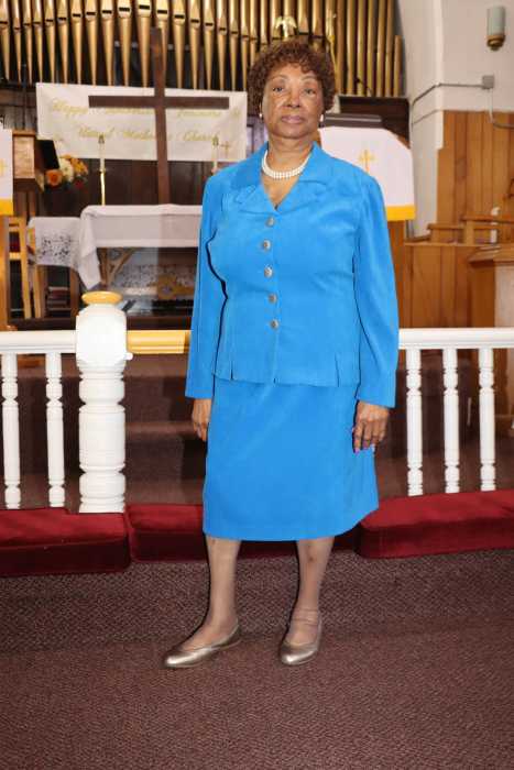 Dorothy Providence after Worship Service on Sunday at Fenimore Street United Methodist Church in Brooklyn.