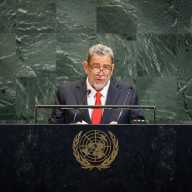 Ralph Gonsalves, Prime Minister and Minister for National Security, Legal Affairs and Information of Saint Vincent and the Grenadines, addresses the general debate of the General Assembly’s 80th session.