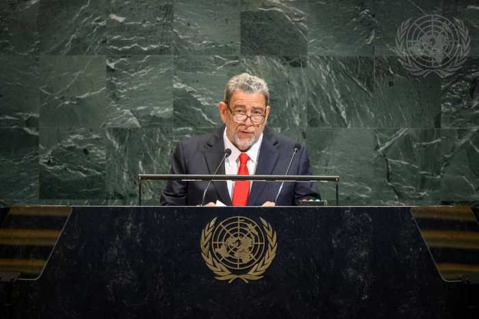 Ralph Gonsalves, Prime Minister and Minister for National Security, Legal Affairs and Information of Saint Vincent and the Grenadines, addresses the general debate of the General Assembly’s 80th session.