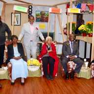 Seated are Yesterday's Children honorees, from left, are Victor Mungo, Iris Porter, Joyce Bailey, Michael Young and Vitis McGuire, Standing, are Winston “Gypsy” Peters, and Senator Kevin Parker, at the 15th Annual celebration at the Golden Palace in Queens on Oct. 19, 2025.