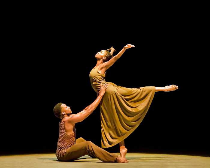 Alvin Ailey American Dance Theater's Corrin Rachelle Mitchell and Michael Jackson Jr. in Alvin Ailey's Revelations.