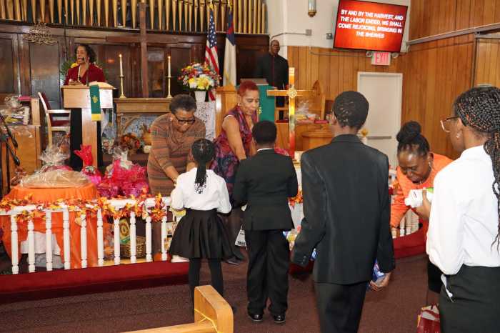 Sunday School children "Bringing in the Sheaves.”