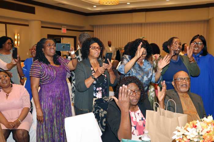 Patrons try to capture video moments.