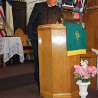Prof. Martin Felix delivers the featured address at the 136th Anniversary Celebration at Fenimore Street United Methodist Church.