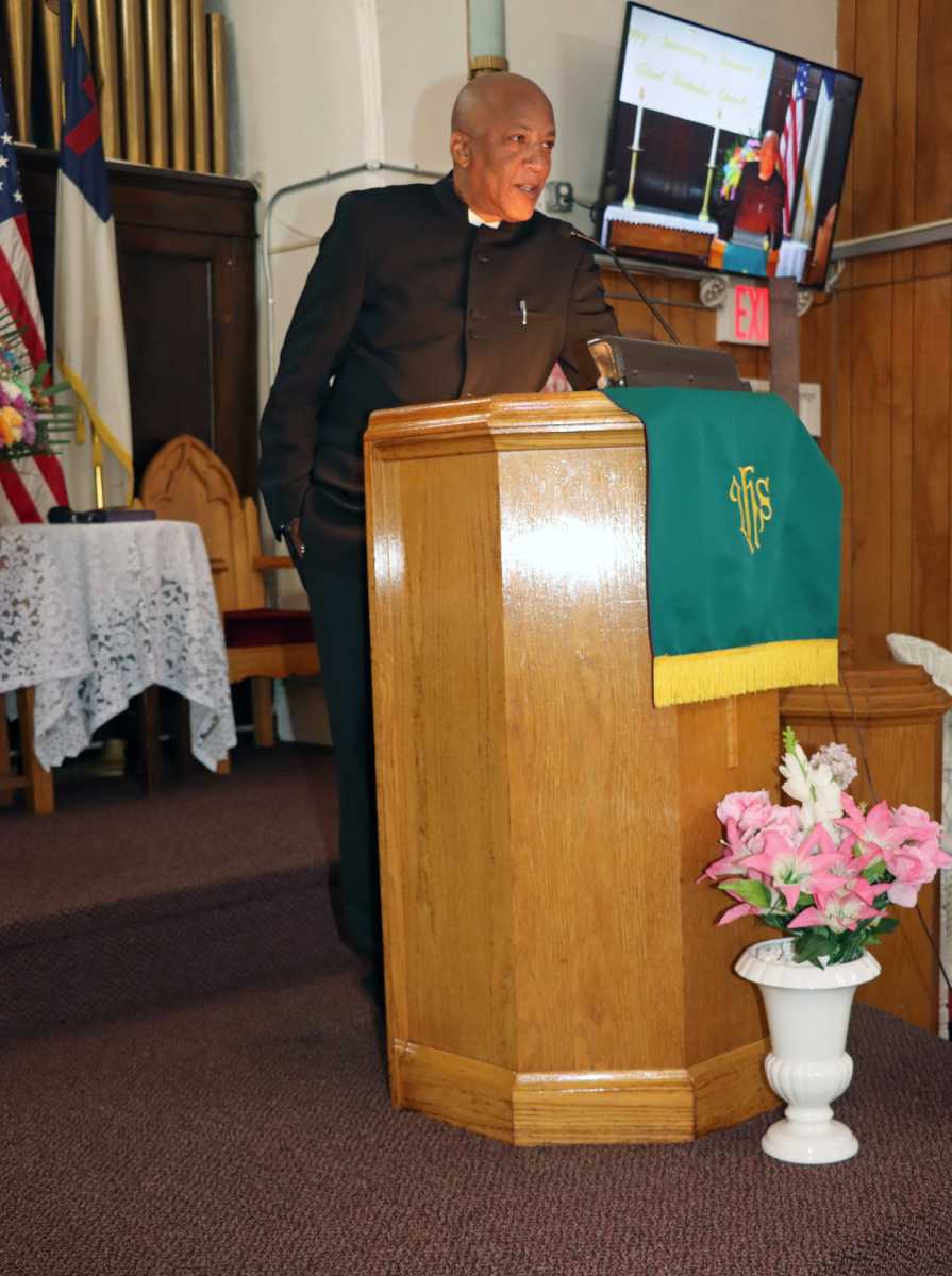 Prof. Martin Felix delivers the featured address at the 136th Anniversary Celebration at Fenimore Street United Methodist Church.