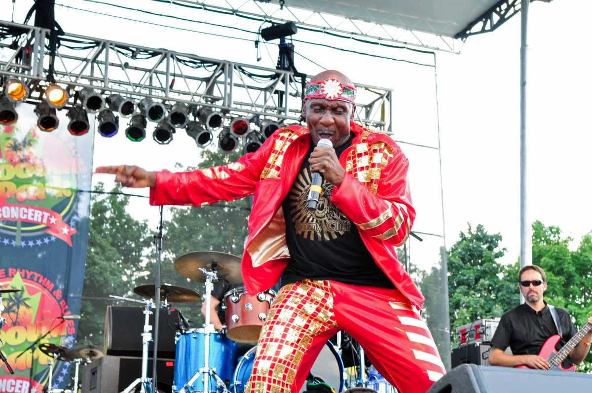Jamaican reggae icon Jimmy Cliff during a performance in 2012.