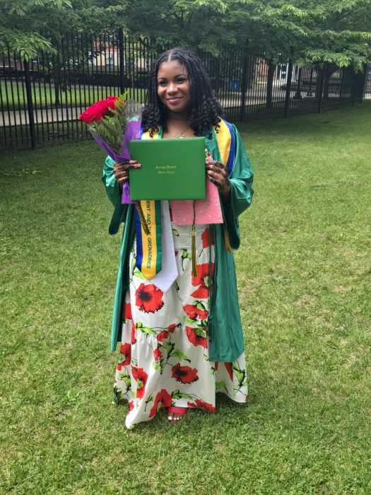 Sarai McIntosh at her Brooklyn Prospect Charter School Graduation.