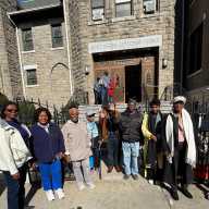 BUSS congregants on prayer walk leaving from St. Marks UMC and Ghana Wesley UMC.
