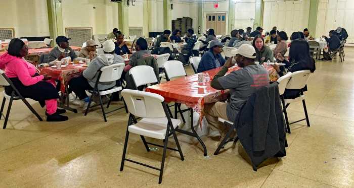 Fellowship at St. Mark's UMC after the BUSS Prayer Walk.