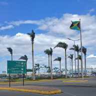The entrance into the Sangster's International Airport in Montego Bay, Jamaica.