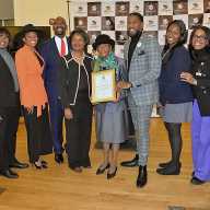 From left, Christopher Benjamin - community relations officer at the Consular General's office of Jamaica. Rev. Kimberley Council - Brooklyn Deputy Borough President NYC, Monique Chandler-Waterman - NYC Assemblymember, Dr. Bill Tinglin, Ariel Bowen, officer-in-charge of the Consulate General of Jamaica. Dr. Una Clarke, OD, former NYC Council Member, Jumaane D. Williams – public advocate of the City of New York, Phara Souffrant Forrest -NYC Assembly Member, Rita Joseph - NYC Council Member, and Bishop Dr. Cecil Riley.