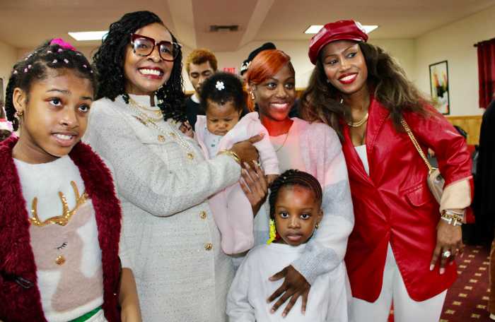 U.S. Representative Yvette D. Clarke shared smiles and Christmas cheer with children in her 9th Congressional District at Reflections Church on Utica Avenue. JR Giddings' Reset Talk Show hosted the event in partnership with McDonalds, Popeyes, and Immigration Attorney Melnia Cordis, on Dec. 13, 2025.