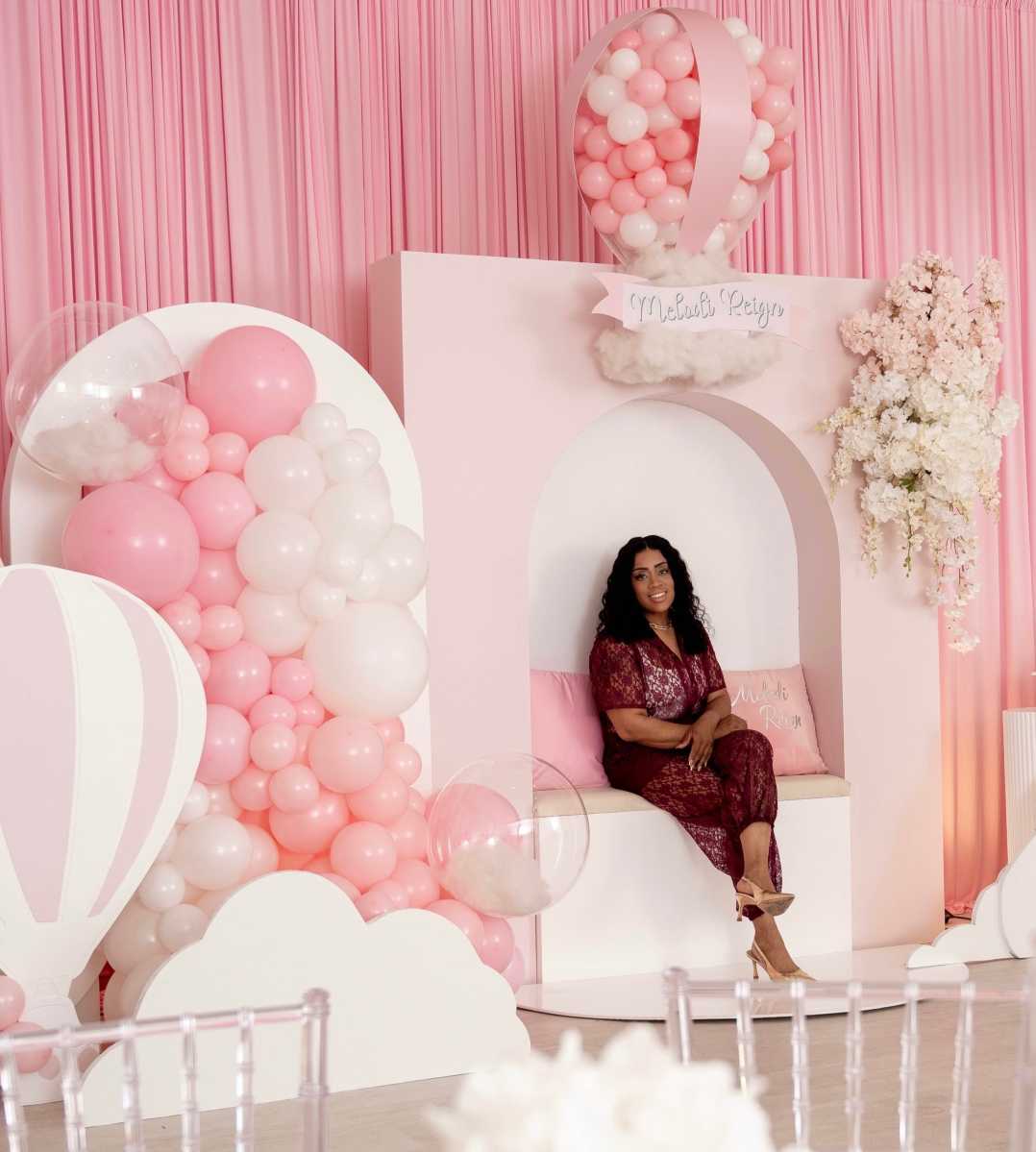 Denise Grant, owner of Hactac Events, works inside her Belleville, N.J., production studio, where she brings large-scale floral and event designs to life for clients across the region.