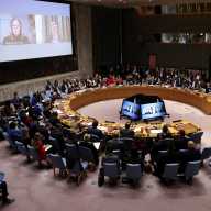 Members of the UN Security Council meet on the U.S. strikes and capture of Venezuelan President Nicolas Maduro and his wife Cilia Flores at the United Nations building in New York, U.S., Jan. 5, 2026.