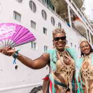 Masqueraders during an Epic Carnival Experience tour.