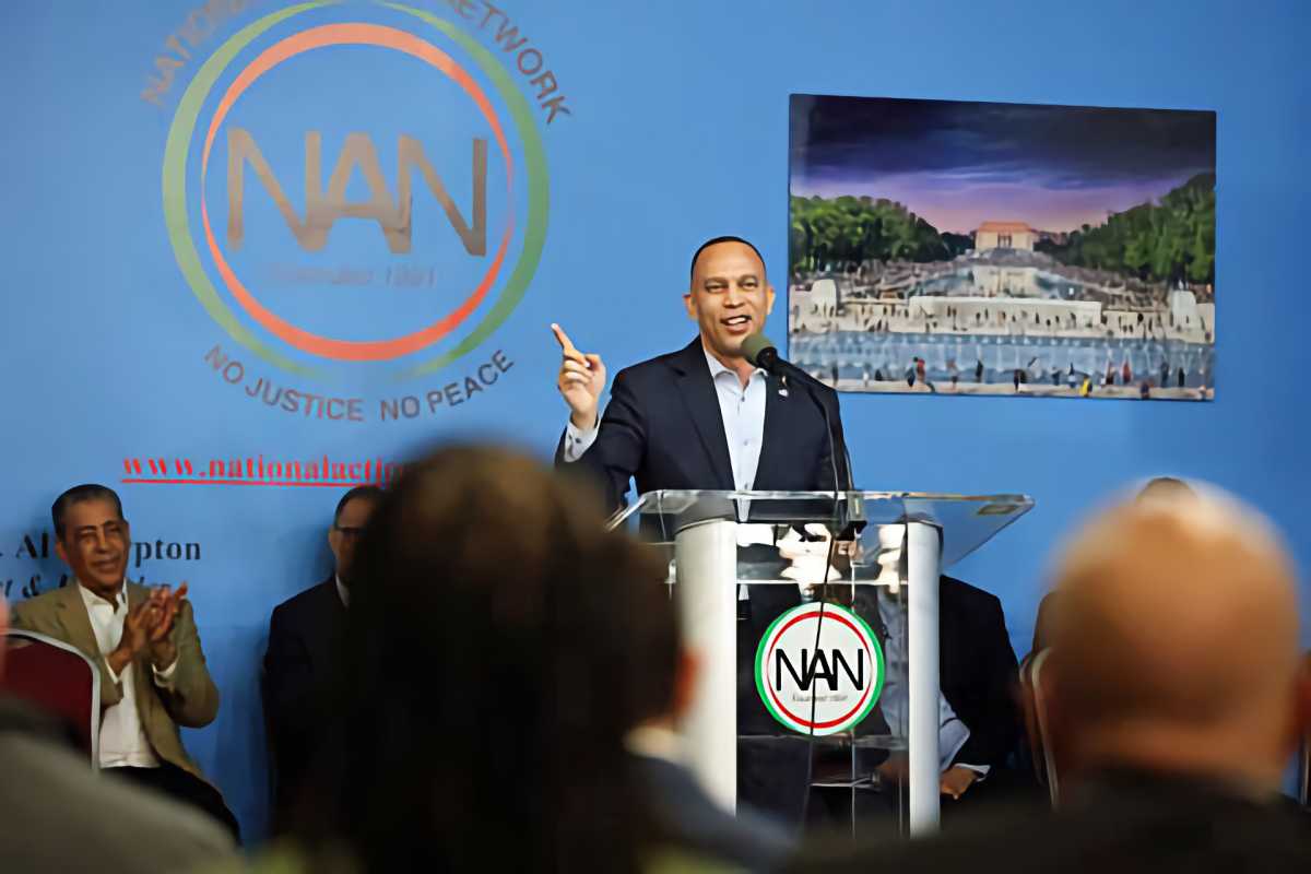 Hakeem Jeffries at National Action Network's MLK Day Public Policy Forum.
