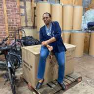 President and CEO of Square Deal Shippers, Inc. Ruby Wood at her warehouse in Brooklyn.