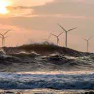 Wind farms at sea.