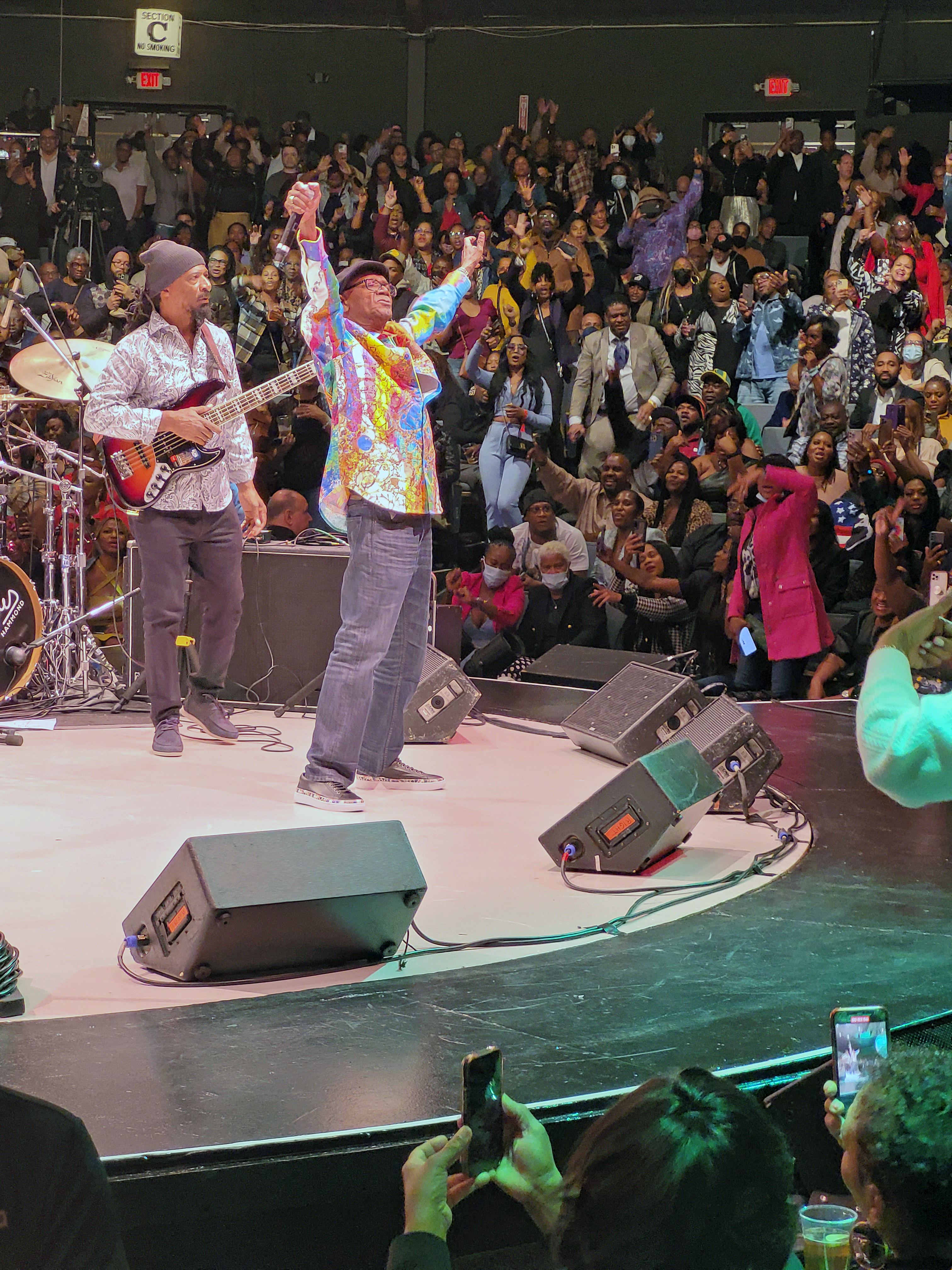 Beres Hammond performing in Westbury, NY in 2022.
