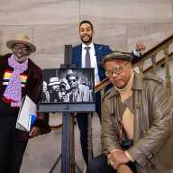 From left, Fab 5 Freddy, BP Antonio Reynoso, and Jamel Shabazz.