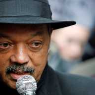 FILE PHOTO: Reverend Jesse Jackson speaks at a rally calling for an end to predatory lending practices and home foreclosures held outside the New York Stock Exchange in New York, December 10, 2007.