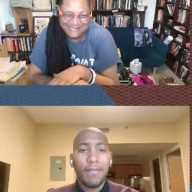 Screen grab of Dr. Rebecca Hall (top), in conversation with Kyle Mays (bottom), about the new edition of her father Harry Haywood's book "Negro Liberation" (2026), for which she wrote the foreword.