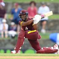 Shai Hope of the West Indies bats during the Second One-Day International between the West Indies and England at Sir Vivian Richards Stadium on Nov. 02, 2024 in Antigua, Antigua and Barbuda.