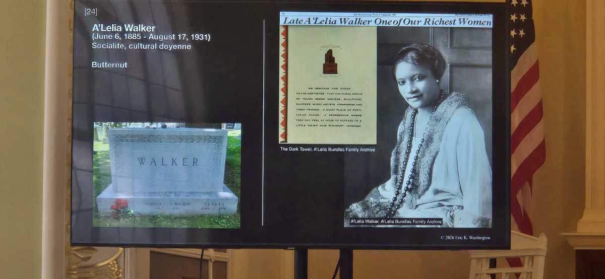 A display of Madam CJ Walker, one of the richest Black women to live in the USA