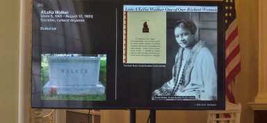 A display of Madam CJ Walker, one of the richest Black women to live in the USA