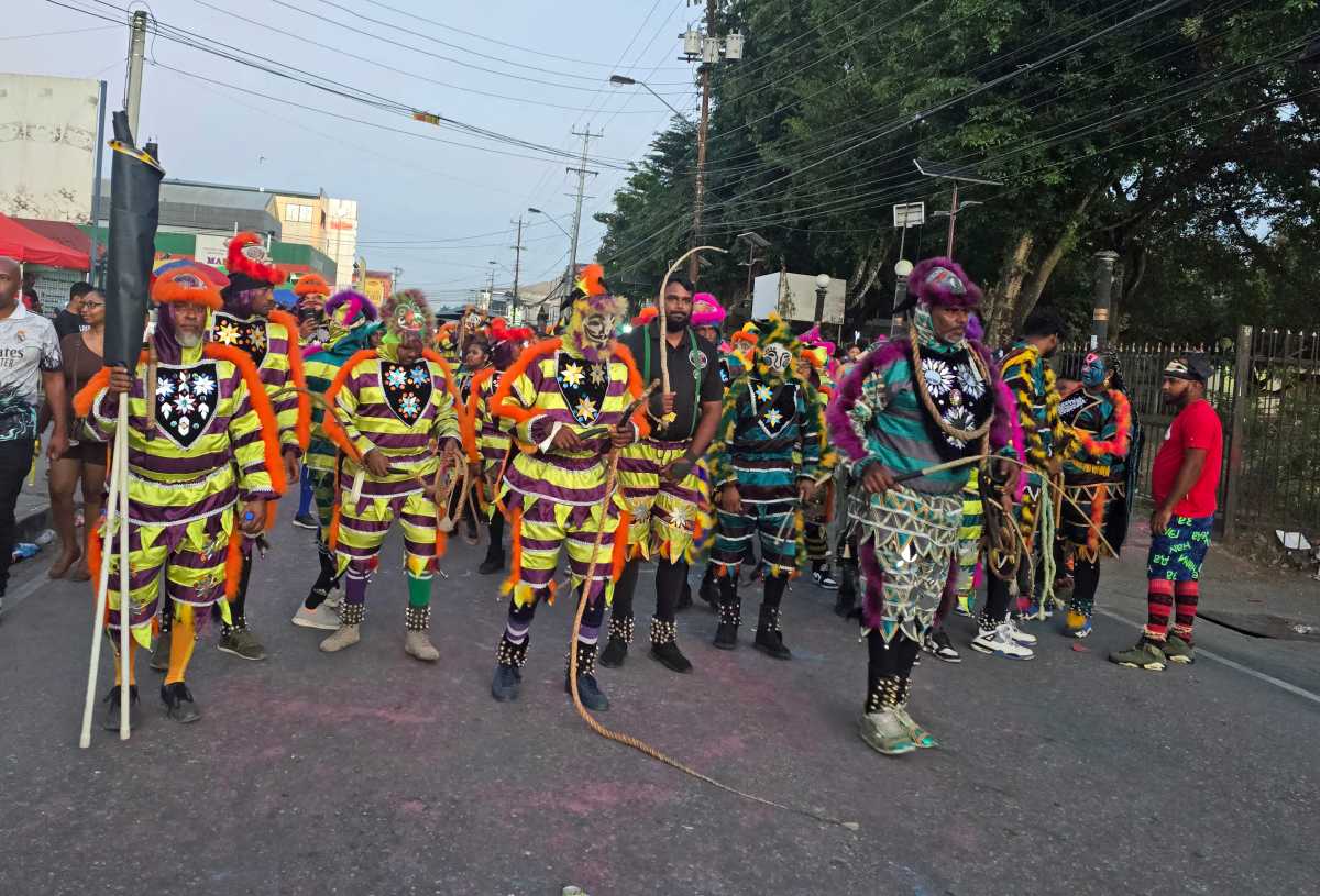 The Original Jab Jab band portraying "Dancing Warriors" in Couva Carnival, Trinidad.
