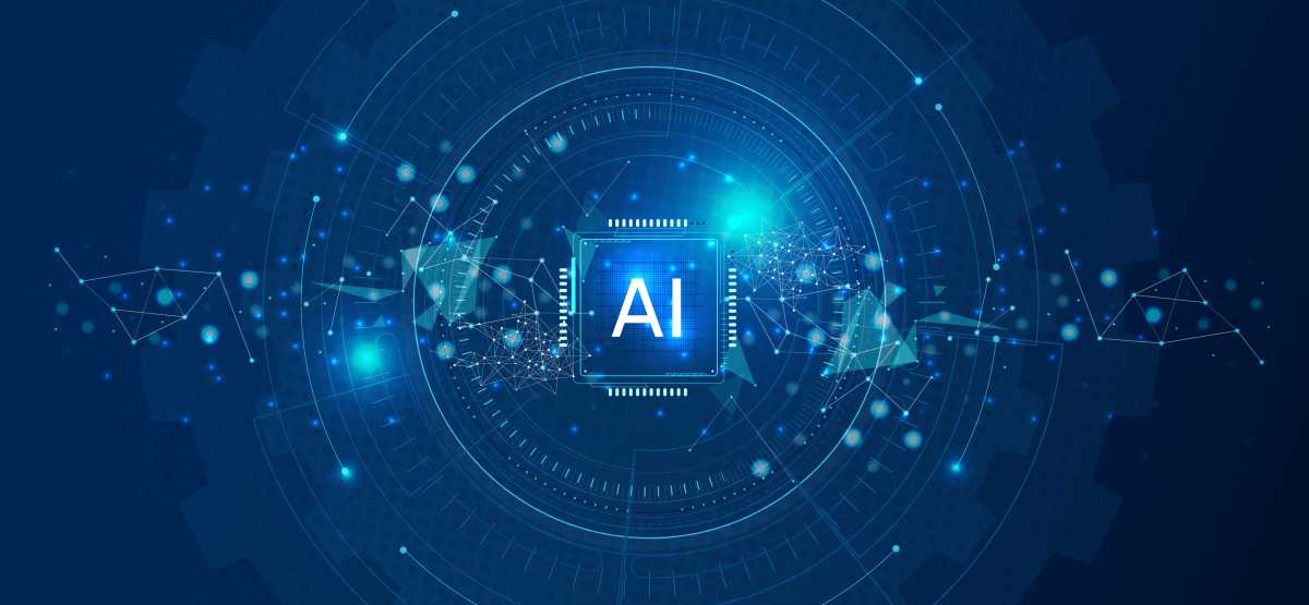 AI – Artificial intelligence. Robotics concept.
