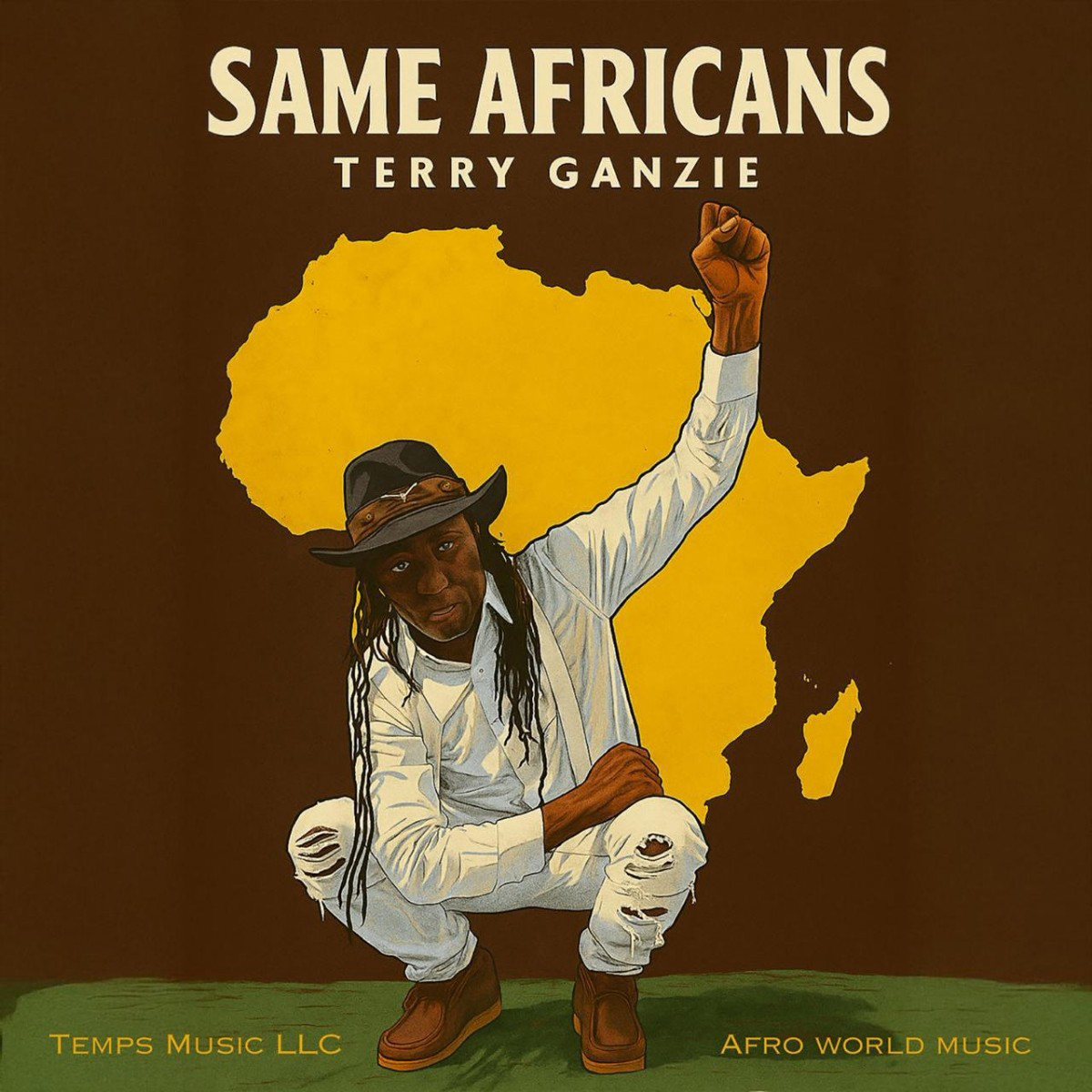Album cover of Terry Ganzie’s “Same Africans.”