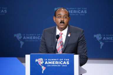 Gaston Browne, prime minister of Antigua and Barbuda, seeks greater cooperation among middle and small nations.