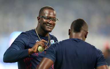 Cricket - ICC Men's T20 World Cup 2026 - Super 8 - India v West Indies - Eden Gardens, Kolkata, India - March 1, 2026 West Indies head coach Daren Sammy during the warm up before the match.