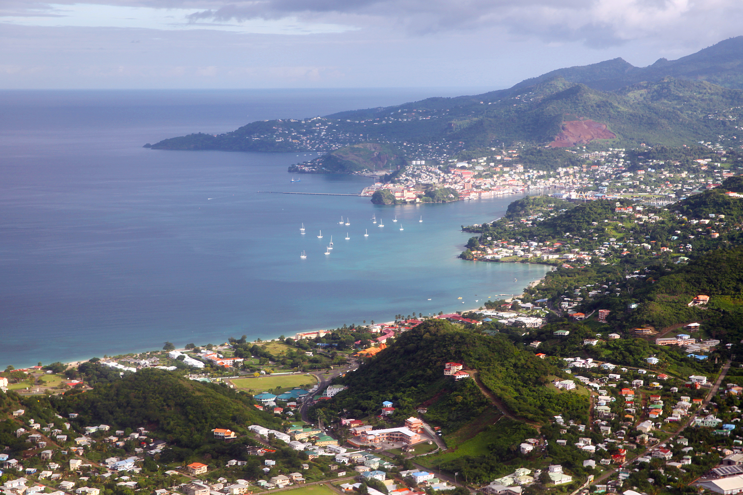 A view of St. George's in Grenada.